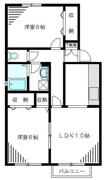 ドルフ清水 201号室 間取り