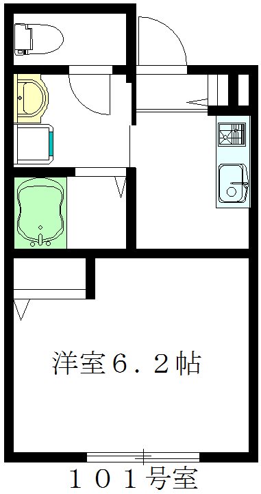 ラパンアジル 101号室 間取り