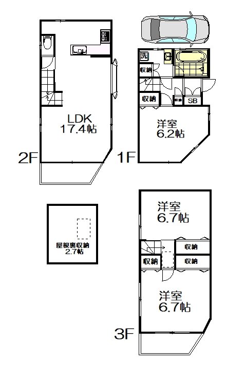 西落合2丁目戸建 間取り