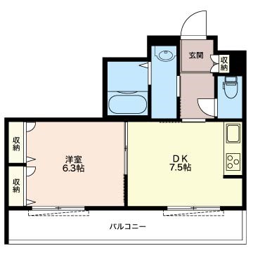 Les Saisons Nogata（レセゾンノガタ） 103号室 間取り