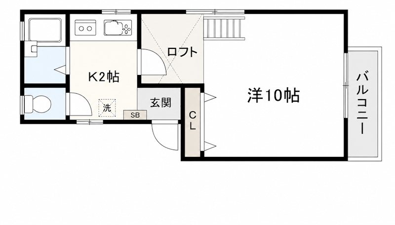 La　Bella　Casa 205号室 間取り