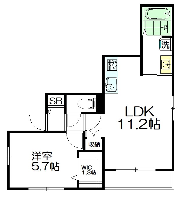ＫＯＭＩＮＡＭＩ　ＭＡＩＳＯＮ　ＮＯＮＯ　（コミナミメゾンノノ） 102号室 間取り