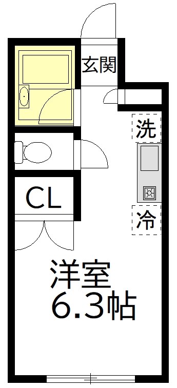グルクスハイム経堂 107号室 間取り