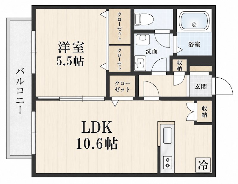 シトラス　ヴィル 105号室 間取り