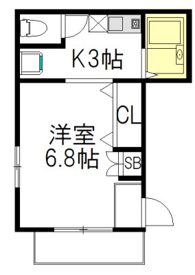 メゾン林田 201号室 間取り