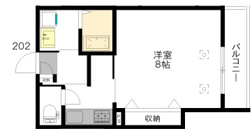 メゾンヴェリテ三番館 202号室 間取り