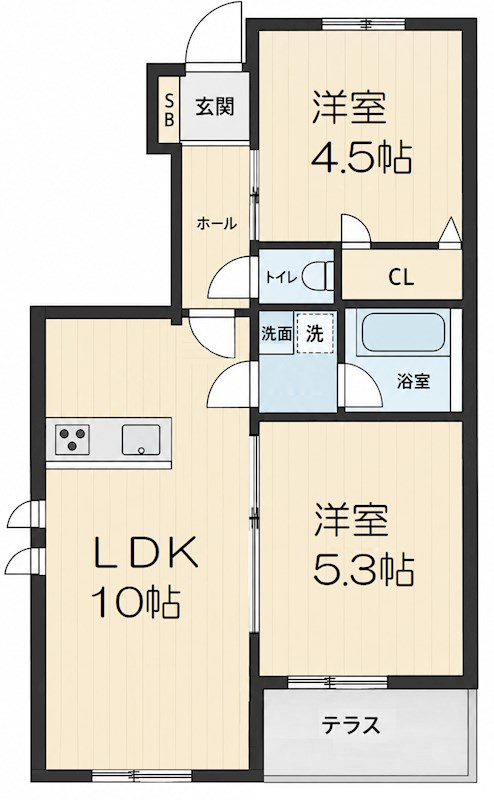 LUNON TERRACE MATSUBARA（ルノンテラスマツバラ） 間取り