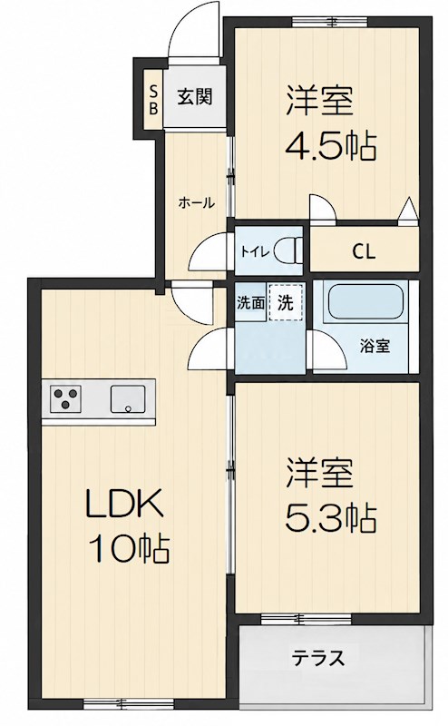 LUNON TERRACE MATSUBARA（ルノンテラスマツバラ） 間取り