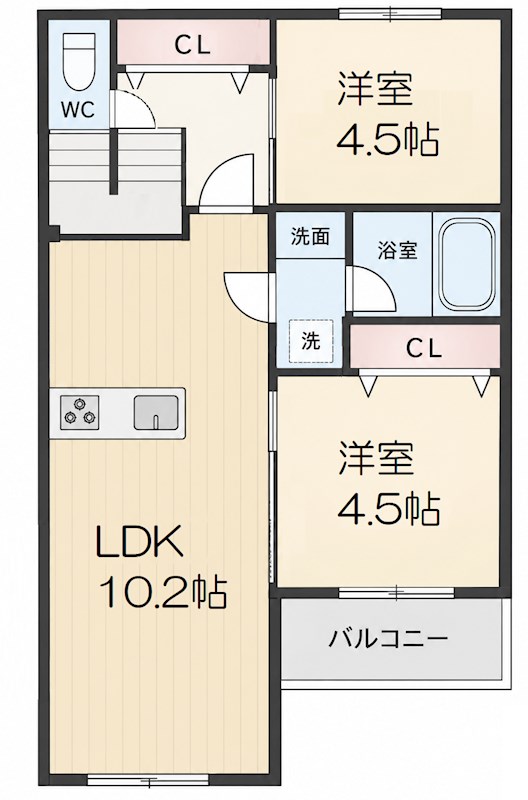 LUNON TERRACE MATSUBARA（ルノンテラスマツバラ） 間取り