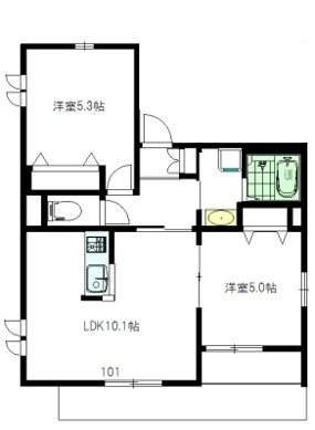 Ｋａｌｅｉｄｏ（カレイド） 101号室 間取り
