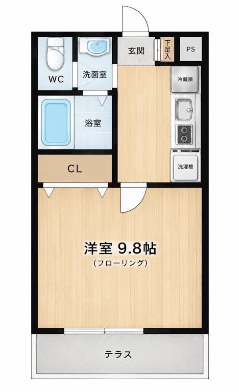 大原ＫＹハイツⅢ 101号室 間取り