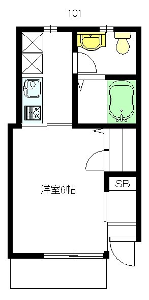 ヒロハウス 101号室 間取り