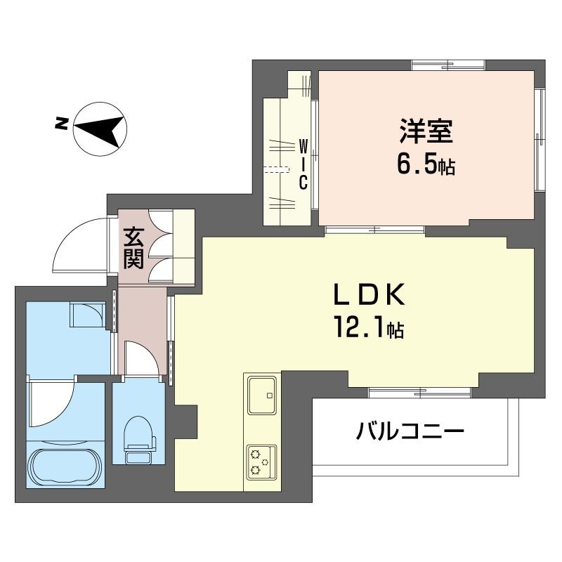 アルバスギナミ 202号室 間取り