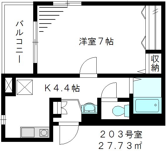 フォレスト高円寺 203号室 間取り