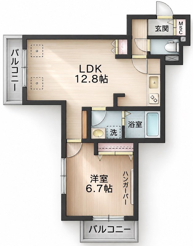 ヴィオリラⅠ 206号室 間取り