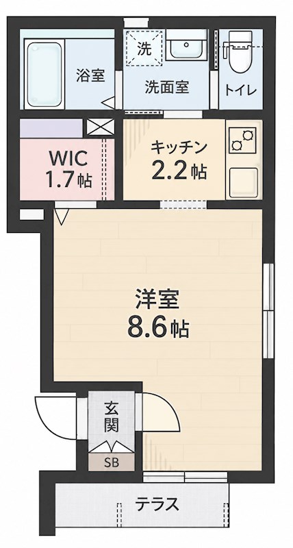 U-COURT 101号室 間取り