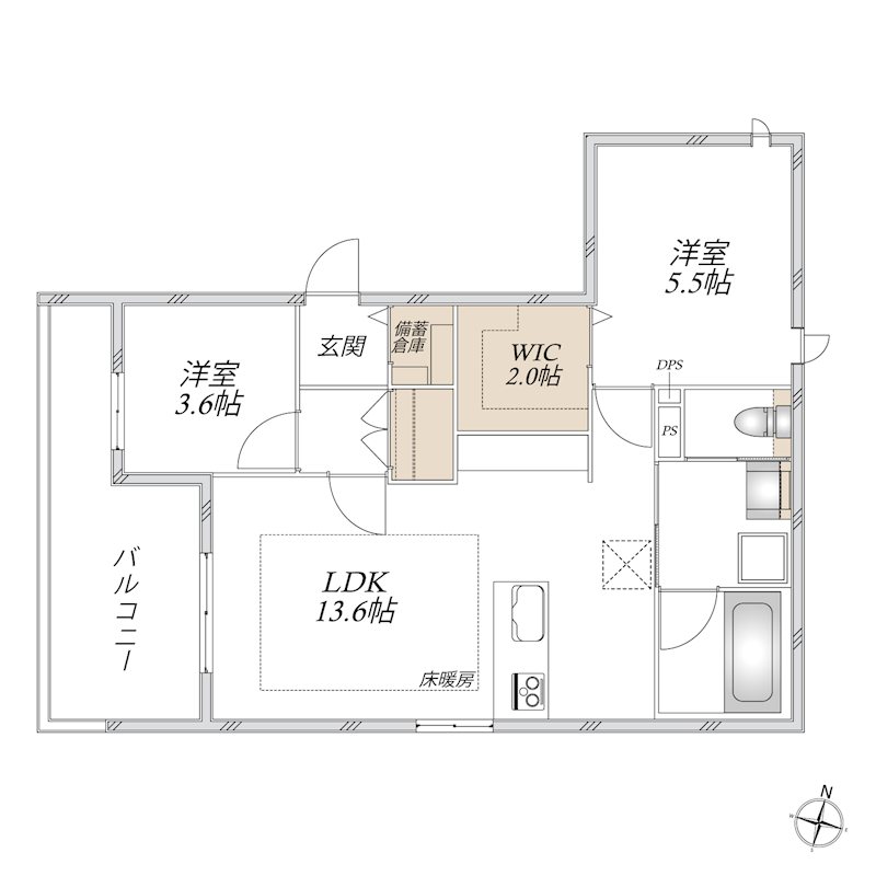 仮）祖師谷３丁目メゾン 202号室 間取り