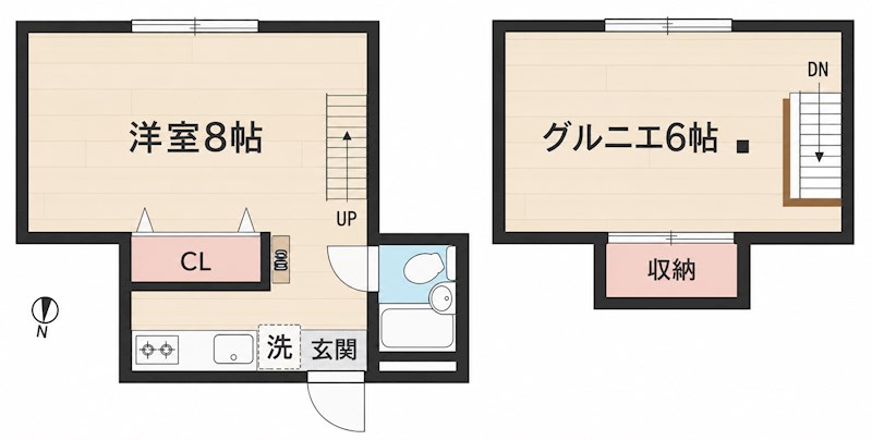 メゾン小島 202号室 間取り