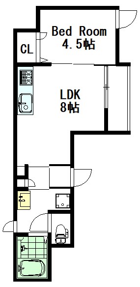 Maison M K 201号室 間取り