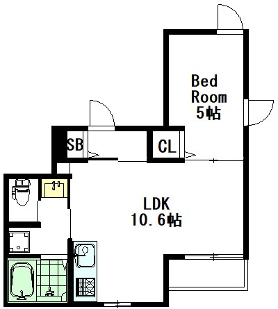 Maison M K 202号室 間取り