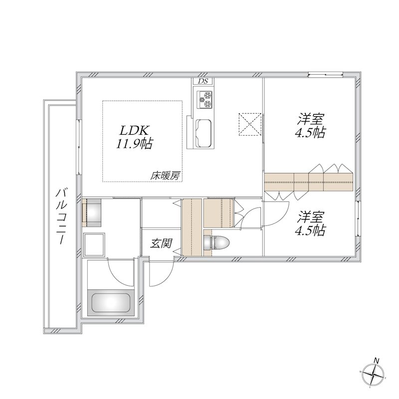 仮）祖師谷３丁目メゾン 302号室 間取り