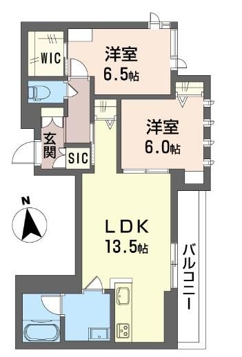 アリビオ世田谷代田 201号室 間取り