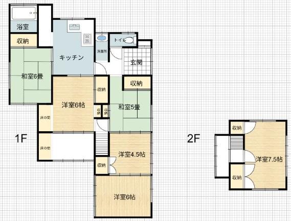 西本町貸家 間取り