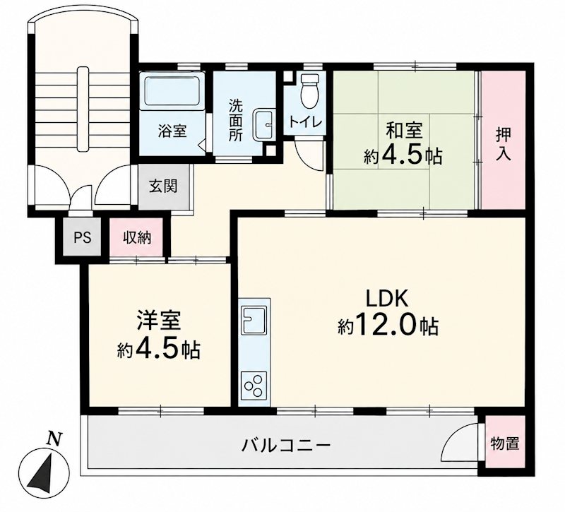 新狭山ハイツ 203号室 間取り