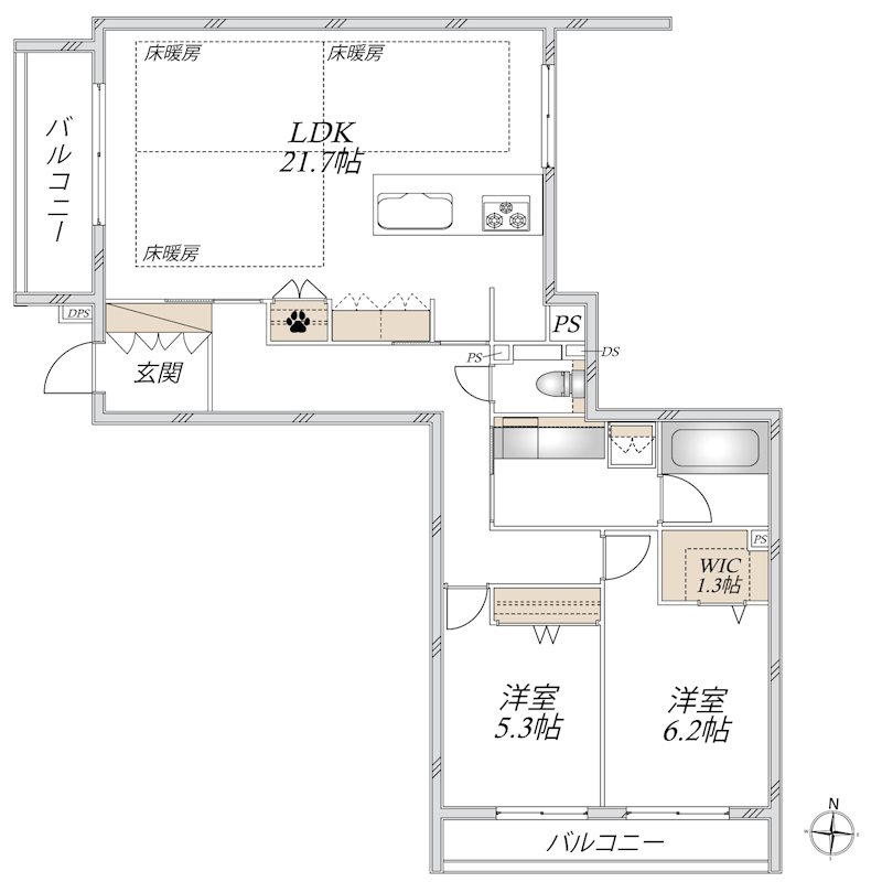 フォルス善福寺Ⅱ 203号室 間取り