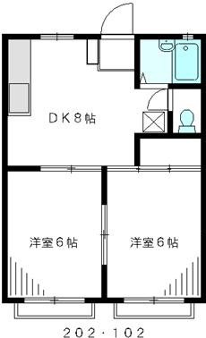 コーポアサカ 間取り