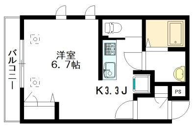 ベルエポック代沢 203号室 間取り