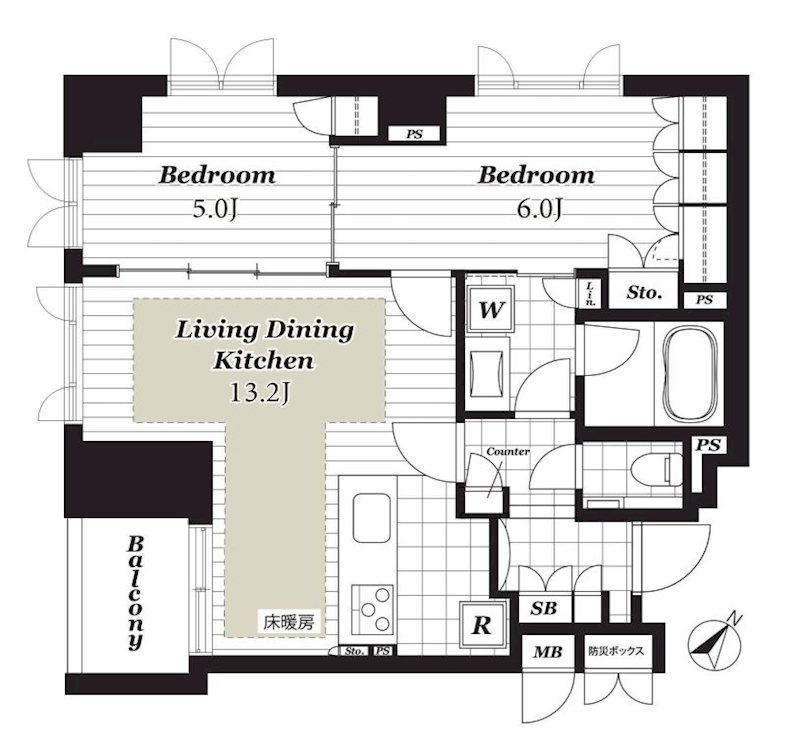 CONOE赤坂丹後町 間取り