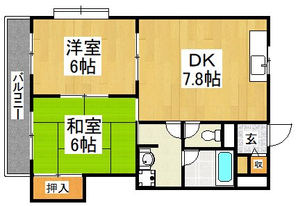 南花田マンション 間取り図