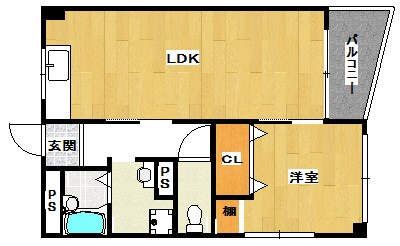 横田コーポⅠ 間取り図