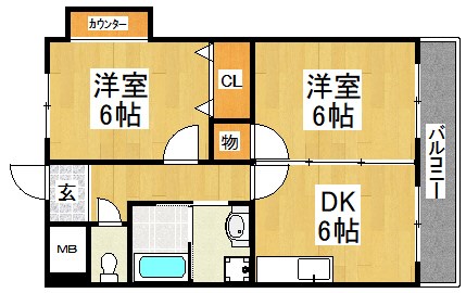 サニーコート中百舌鳥 間取り図