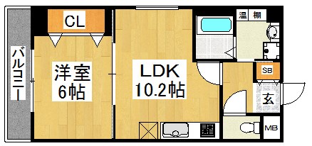 シティーコート北瓦町Ⅱ 間取り図