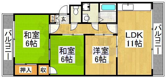 高畑マンション 間取り図