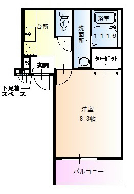 フォーリーブス 33 B棟 間取り図
