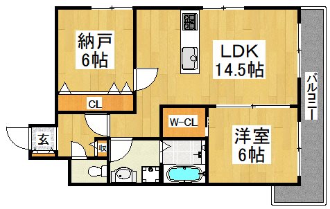 エフイー大阪狭山 間取り図