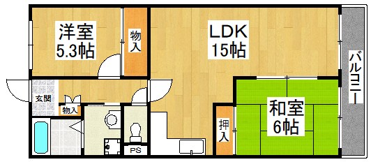 フラワーコート梅北 間取り