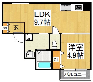 シティーコート北瓦町Ⅱ 間取り