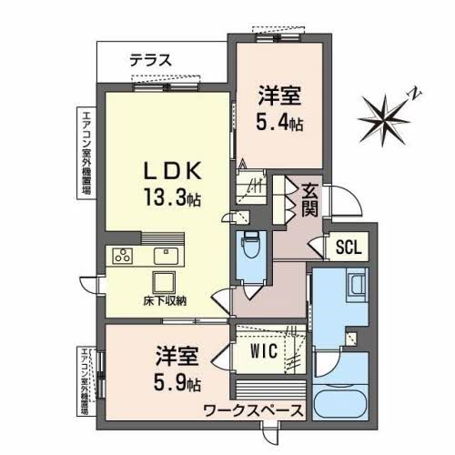 シャーメゾン　ルーナ　ノワ 間取り図