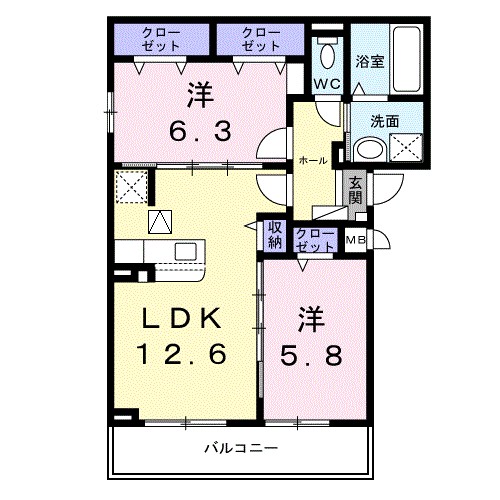 アコテドゥ・パークⅡ 間取り