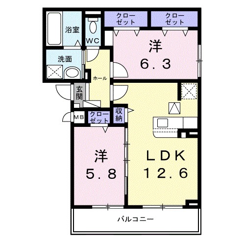 アコテドゥ・パークⅡ 間取り