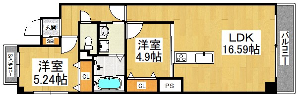 エフイー堺 間取り