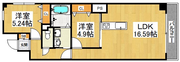 エフイー堺 間取り