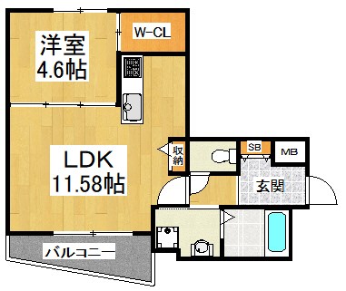 仮称　エフイー長曽根 間取り図
