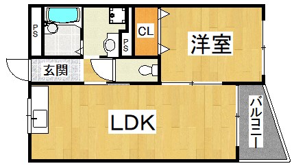 横田コーポⅠ 間取り図