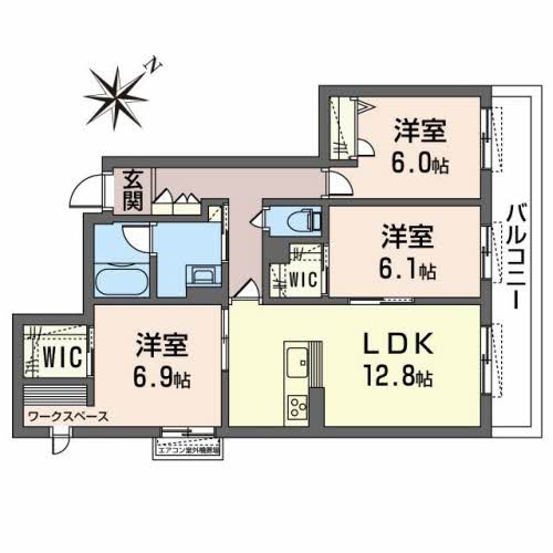 シャーメゾン　ルーナ　ノワ 間取り