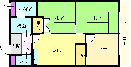 岡田マンション 間取り図